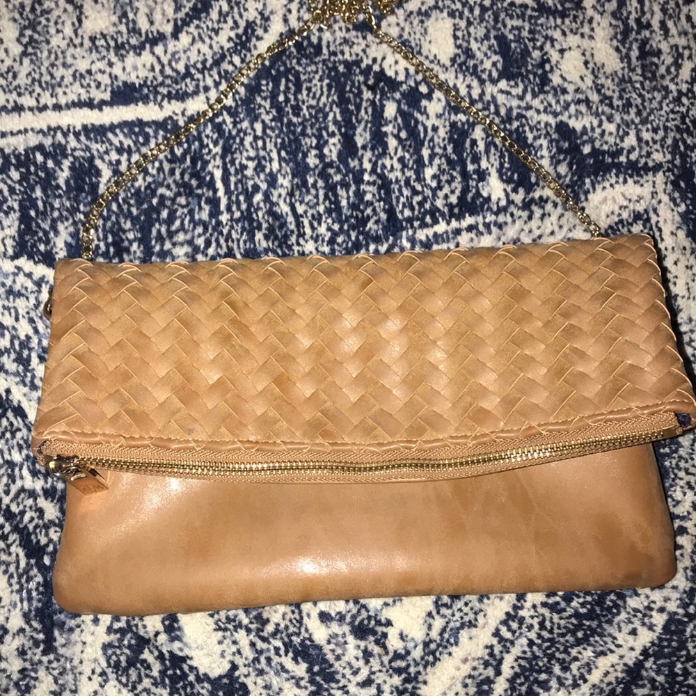 Neiman Marcus tan cross body bag